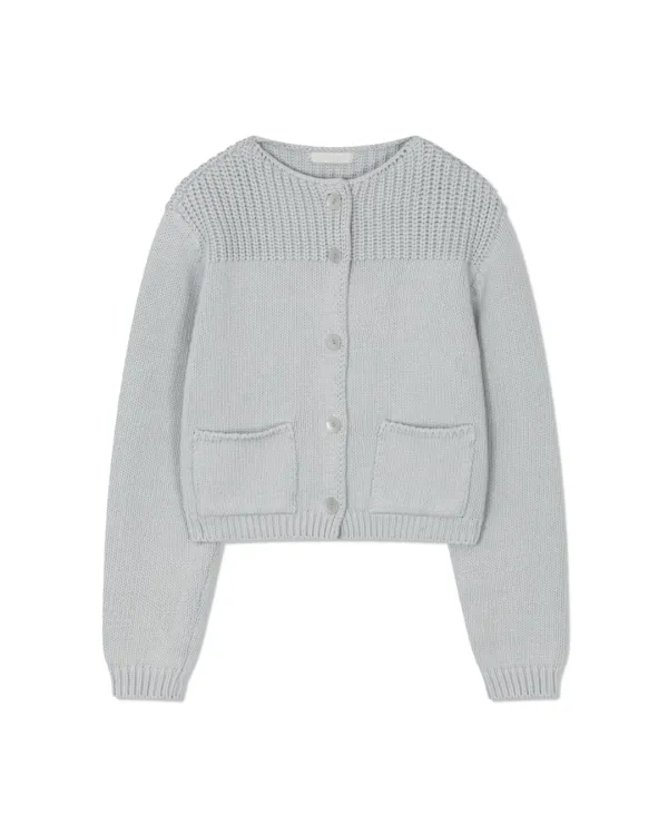 RAW CHUNKY CARDIGAN (Powder Blue)