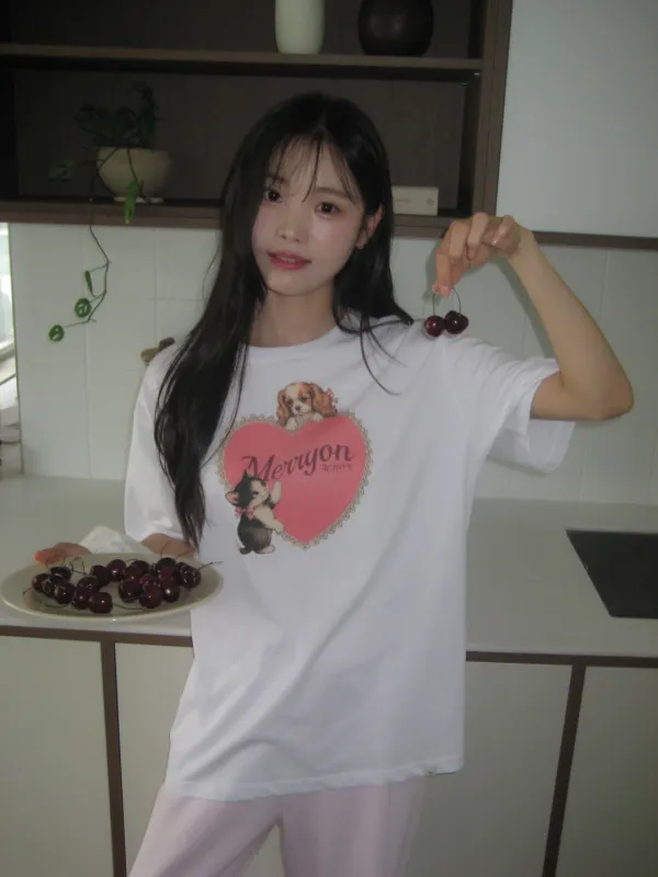 하트 버디즈 티셔츠[WHITE]*오늘 출발