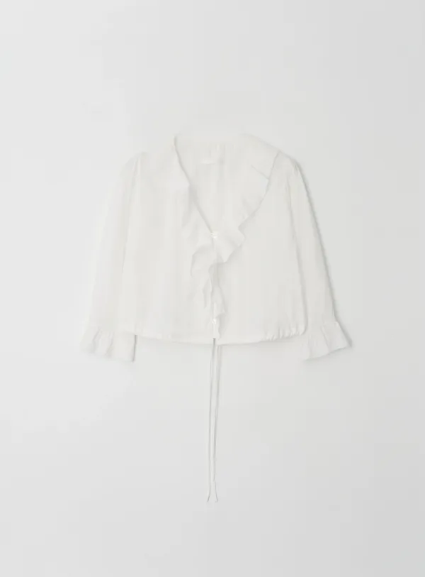 [4TH]Even ruffle blouse