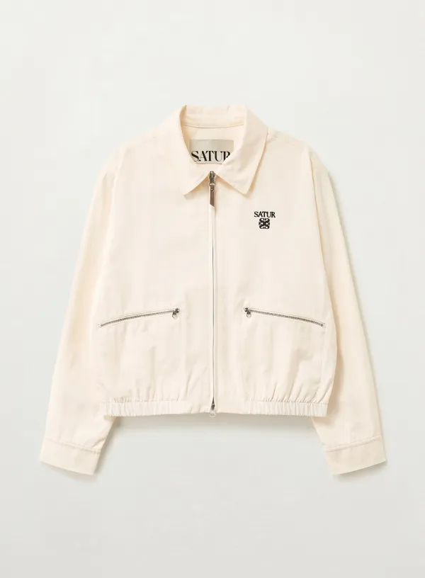 [이민정 Pick] (W) Maron Collar Blouson Jacket - Cream