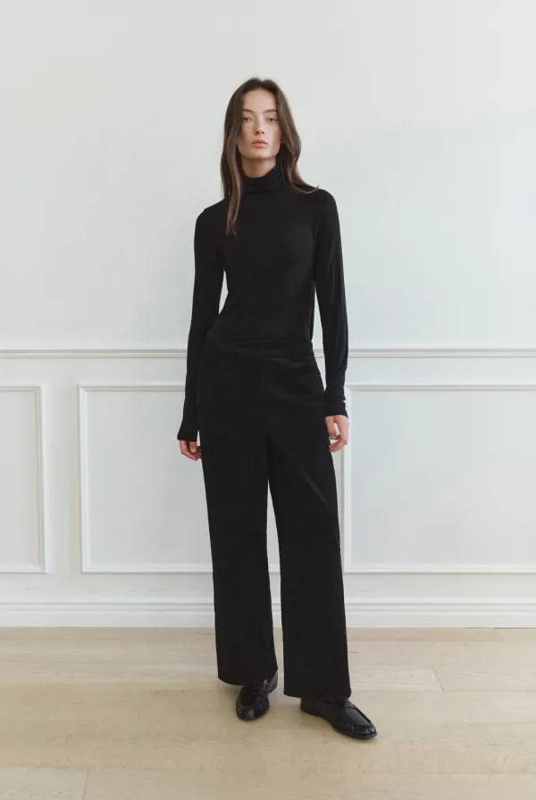 Soft Corduroy Pants (Black)