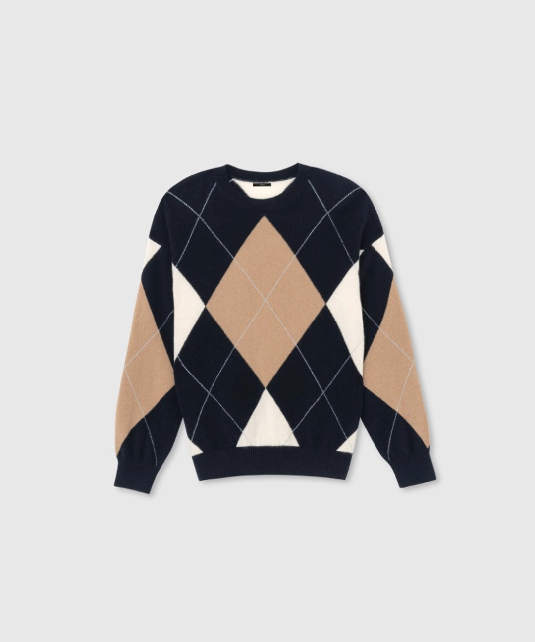 니히 Cashmere argyle sweater (Navy) 상품 이미지 1