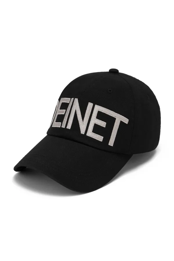 DEINET BIG LOGO CAP IN BLACK