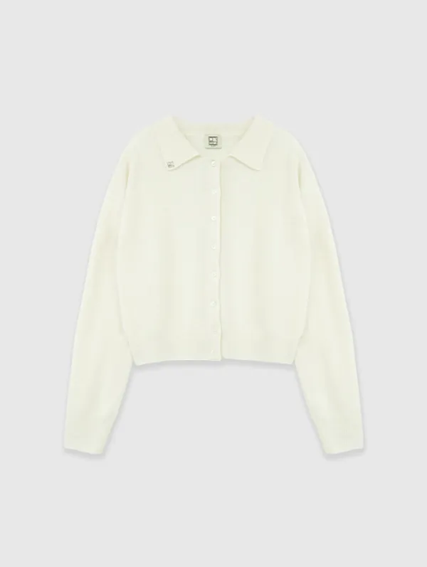 Via Collar Cardigan (Ivory)