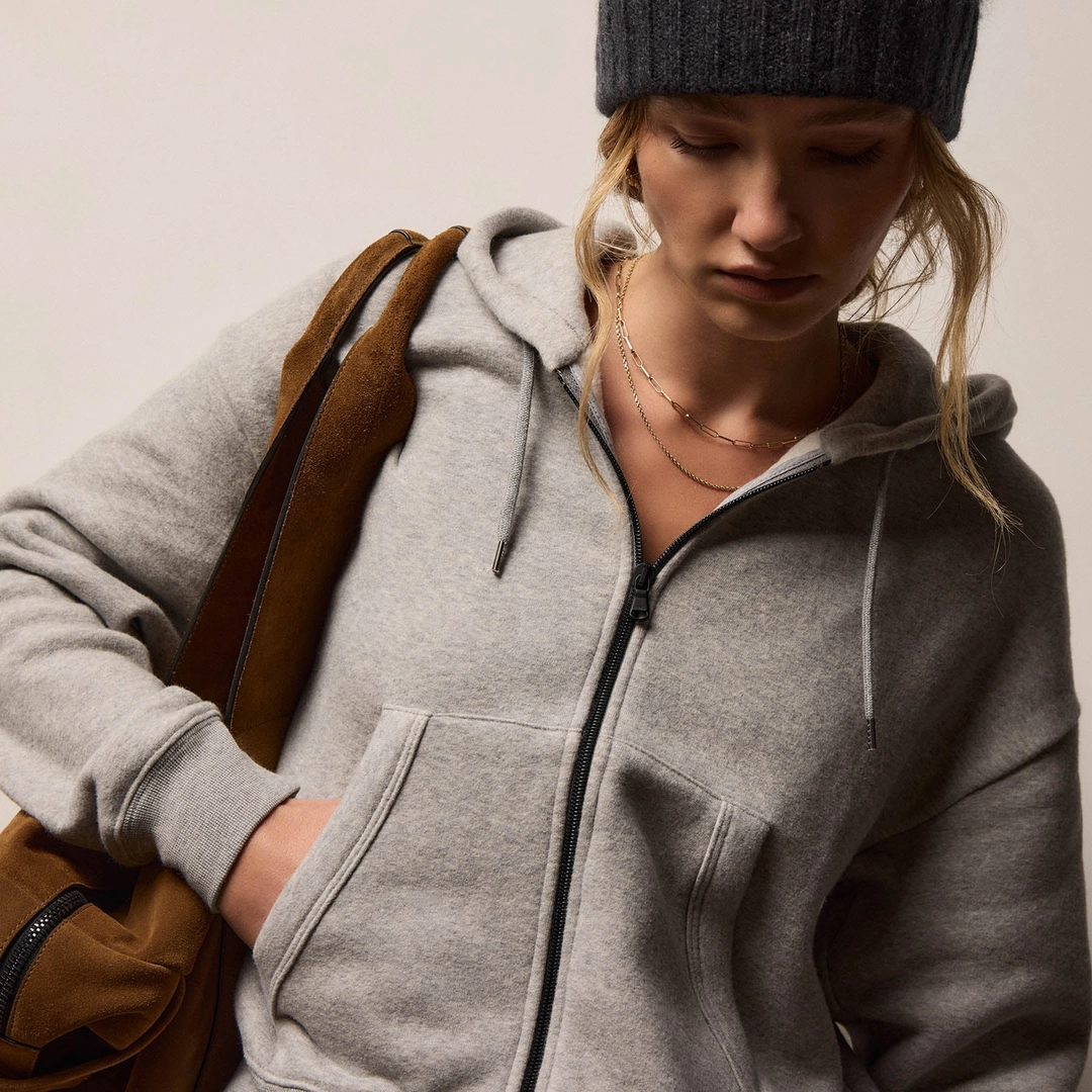 제임스펄스 Cozy Fleece Zip Hoodie - Heather Grey 상품 이미지 2