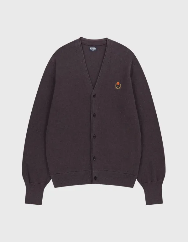 CREST WOOL CARDIGAN / L.Purple