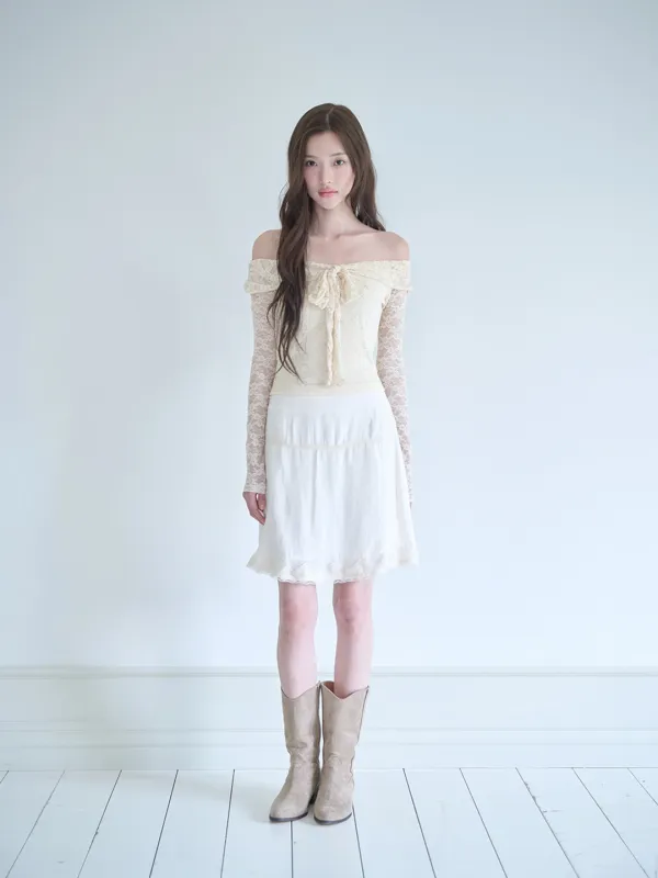 Lace blair top (Cream)