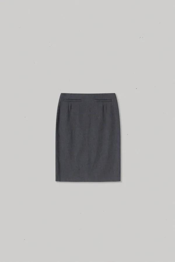 36253_Classic Wool H-Line Skirt  TW
