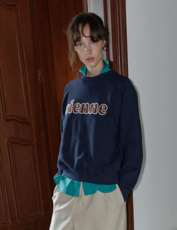 Sienne Patch Sweatshirts (Navy)