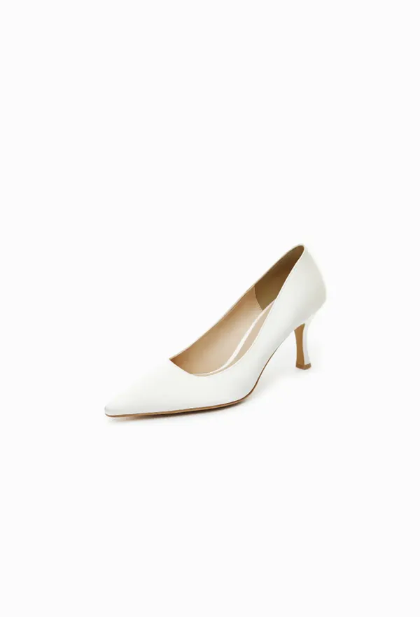 Grace Leather Heel (Ivory)