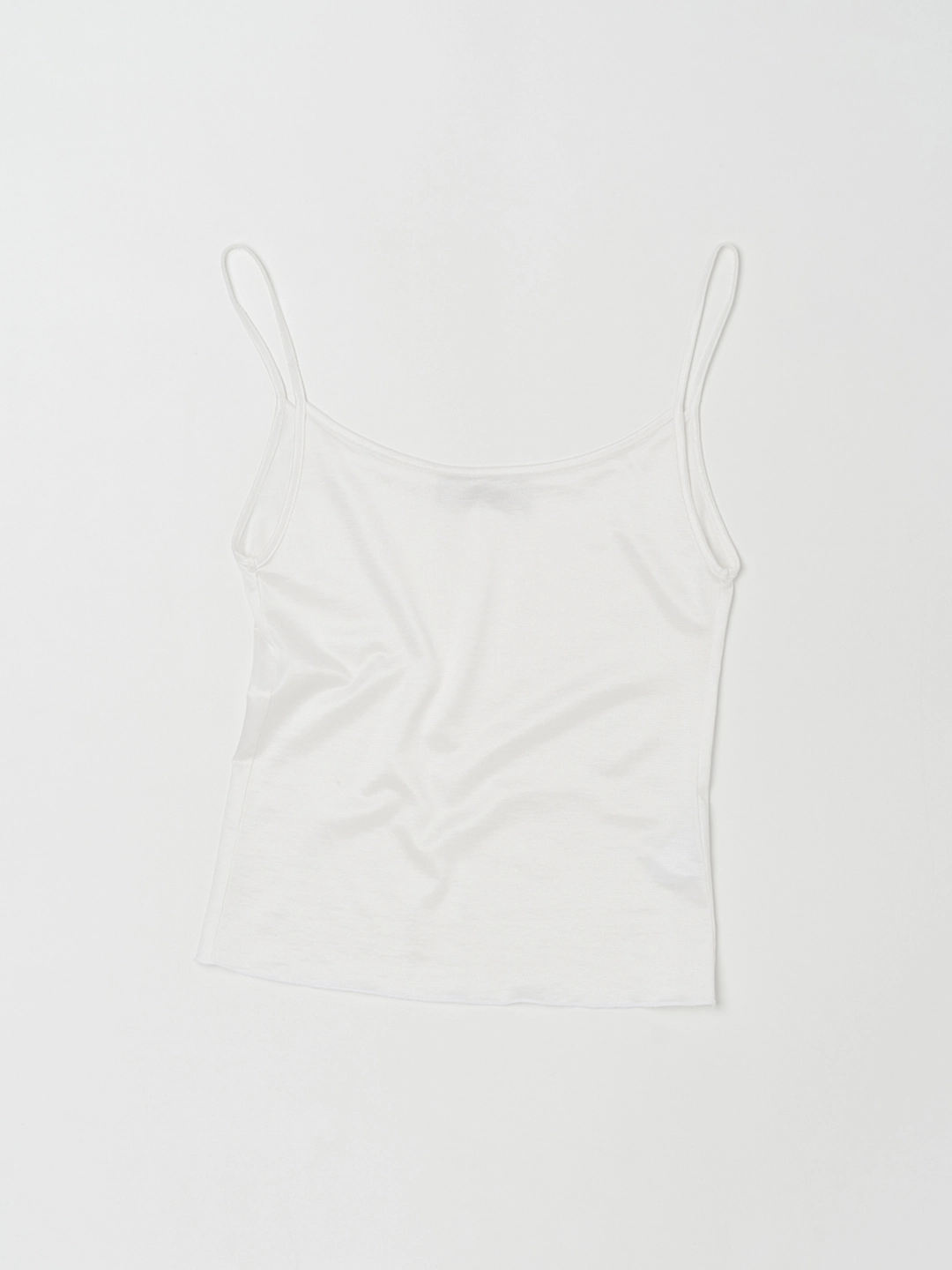 낫띵에브리띵 CLASSIC SLEEVELESS TOP IN GLOSSY WHITE 상품 이미지 1