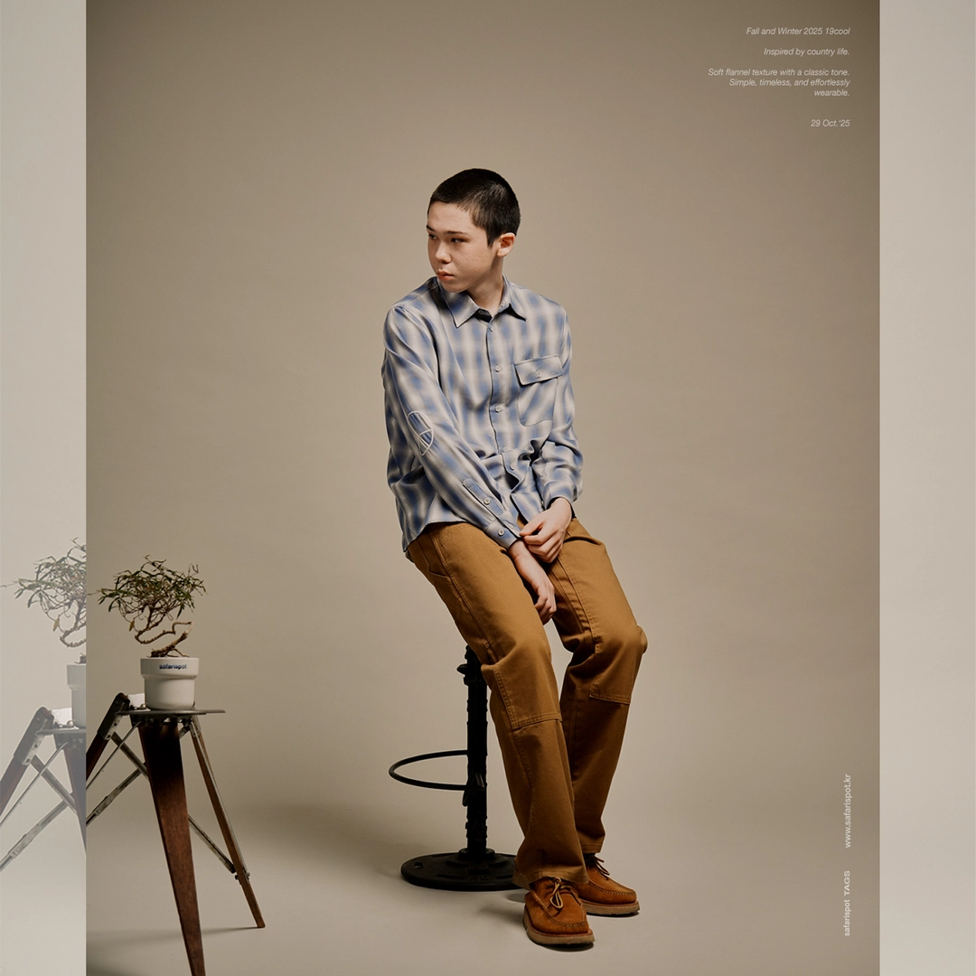 사파리스팟 Country Peace Tartan Shirts (Sky) 상품 이미지 2