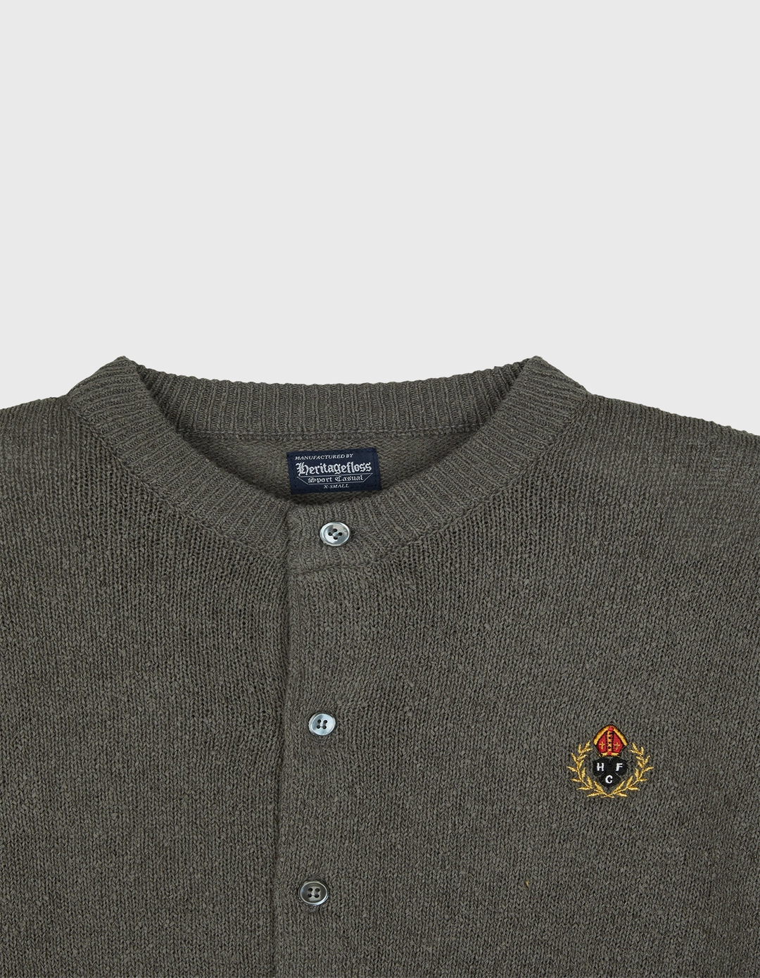 헤리티지플로스 CREST PAPER ROUND CARDIGAN (W) / Charcoal 상품 이미지 2