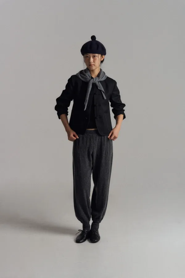 Pankou Closure Wool Jacket (Black)