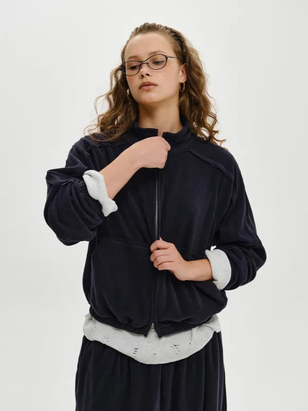[PLZPROJECT][3차] TERRY TRACK JACKET, NAVY [ 10/28 예약배송 ]