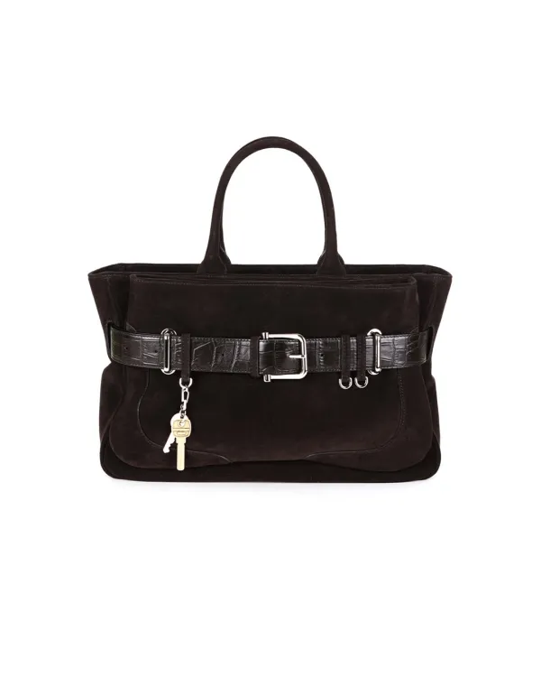 TOTE BROCLE [SUEDE MOCHA COMBI]
