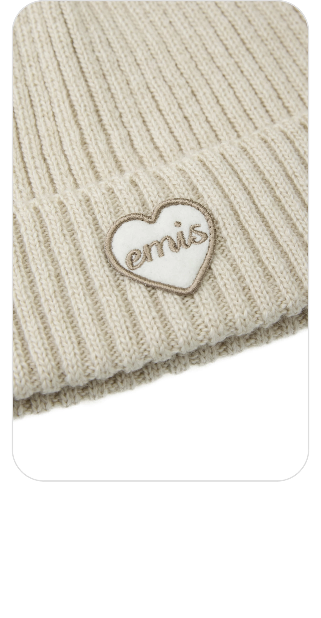이미스 HEART WAPPEN BEANIE-BEIGE 상품 이미지 3