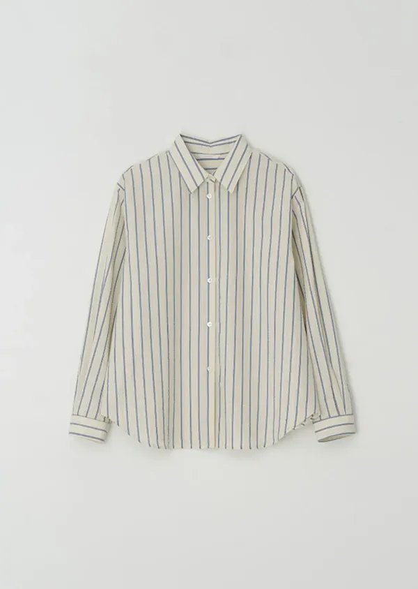 [30%] stripe poplin shirt-cream