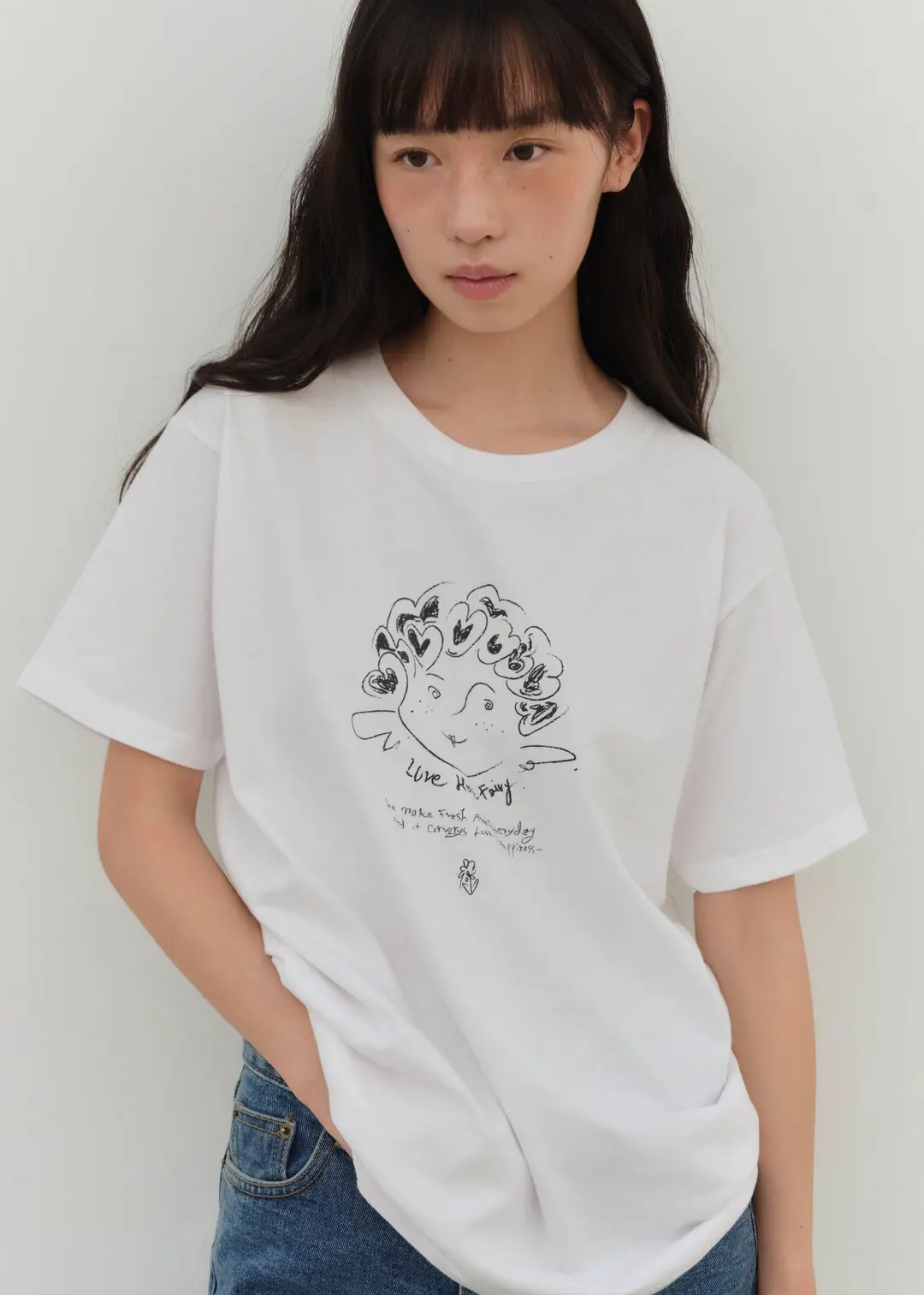 온무드 HEART FAIRY DRAWING T-SHIRT 상품 이미지 2