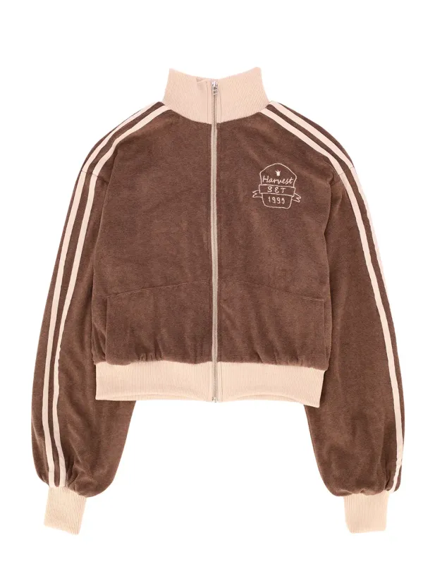HARVEST TRACK TERRY JACKET (BROWN)