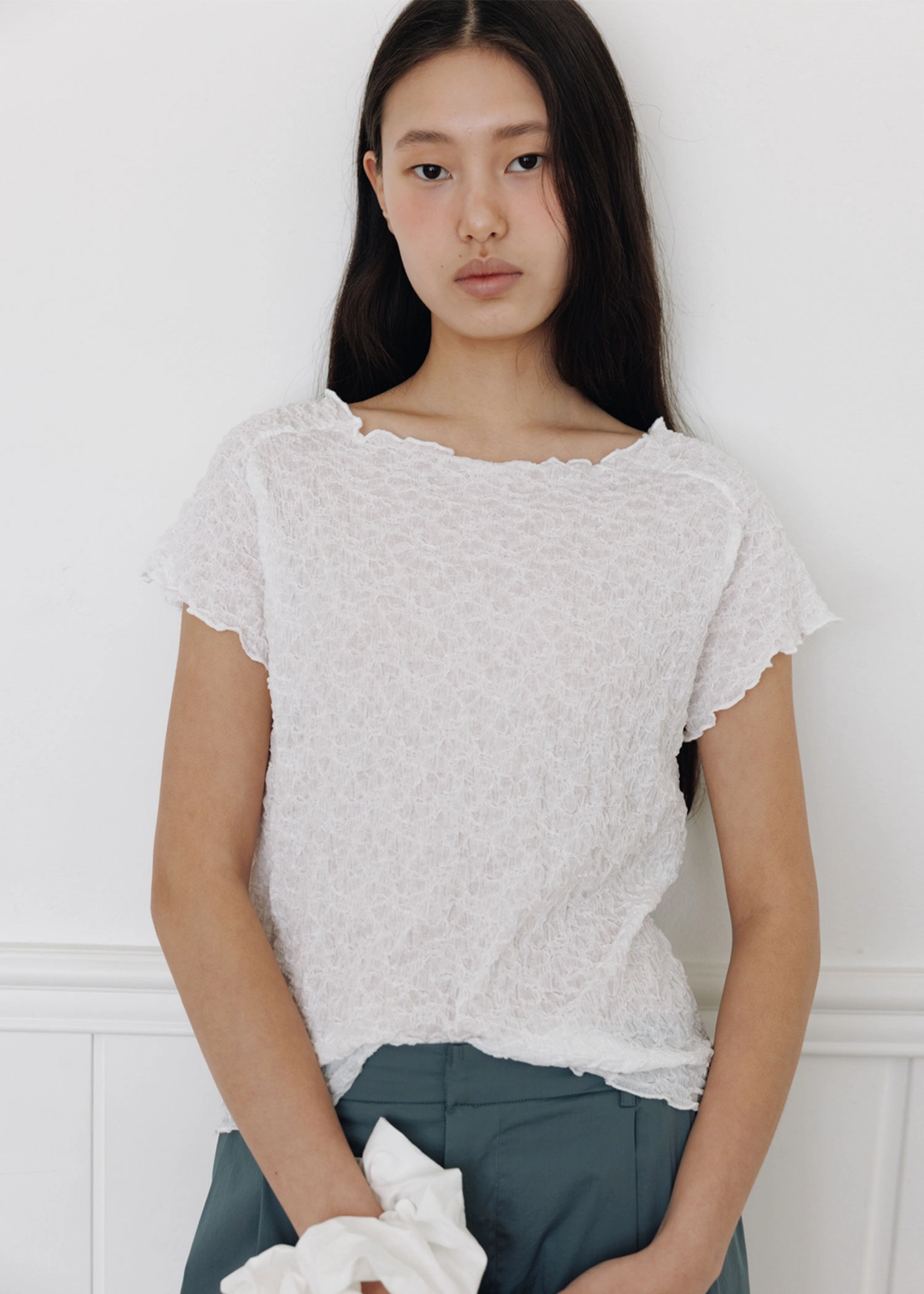 더라이 Wrinkle T-shirt(White) 상품 이미지 2