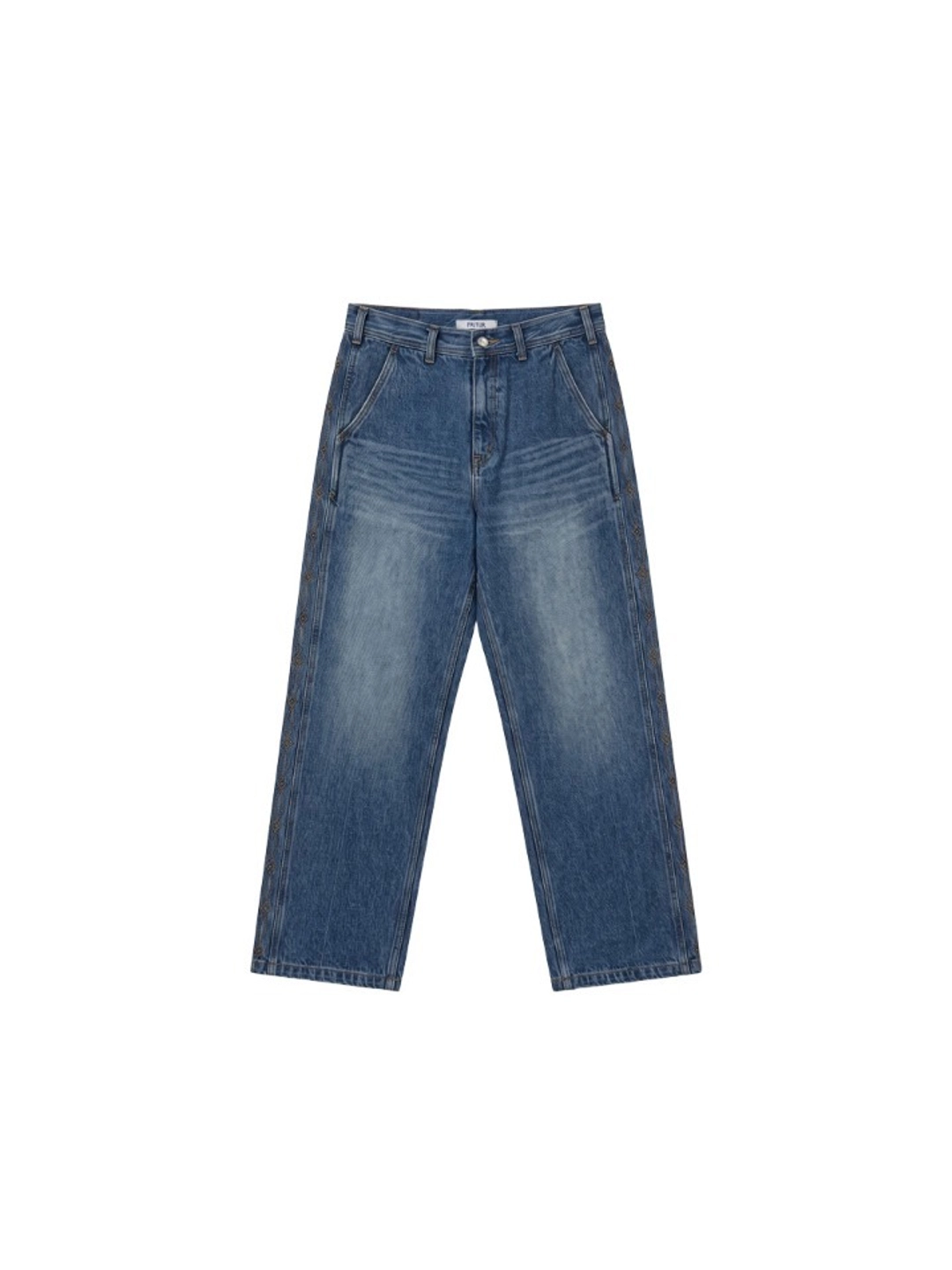 프리터 Boho-Side Embroidered Denim Blue_F263DE04 상품 이미지 1