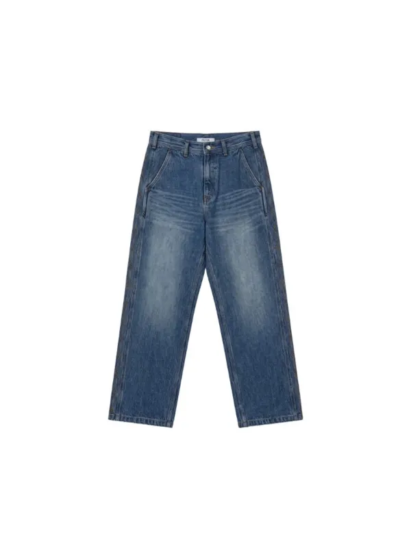 Boho-Side Embroidered Denim Blue_F263DE04