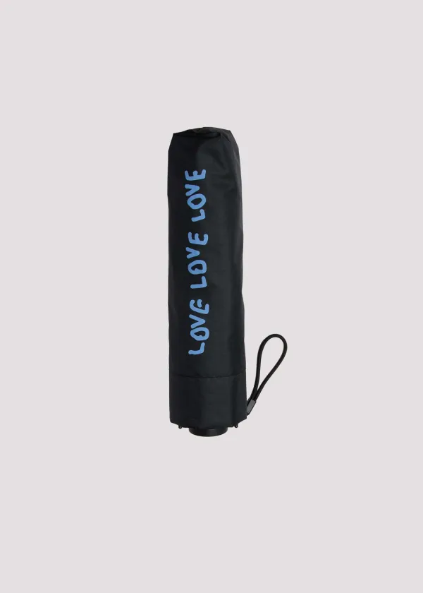 LIGHTWEIGHT SUN SHADE UMBRELLA LOVE FAMILY BLACK