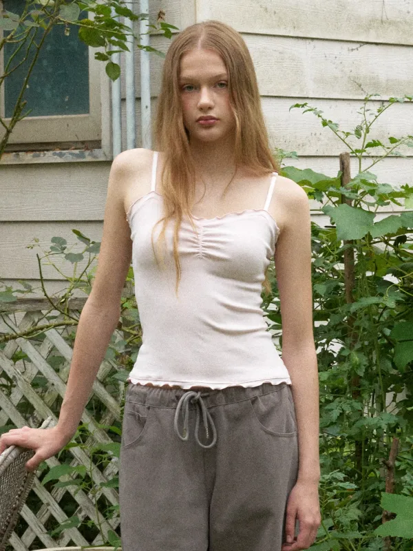 fairy shirring camisole (soft pink)