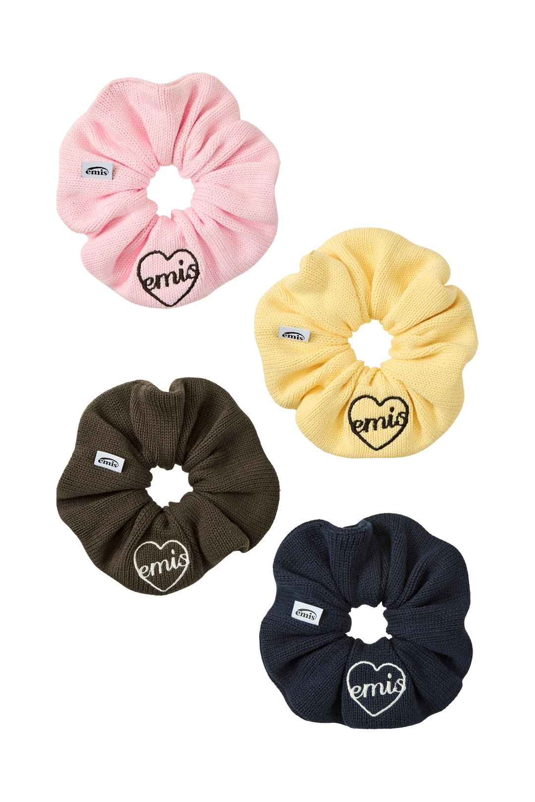 이미스 HEART LOGO KNIT SCRUNCHIE 상품 이미지 1
