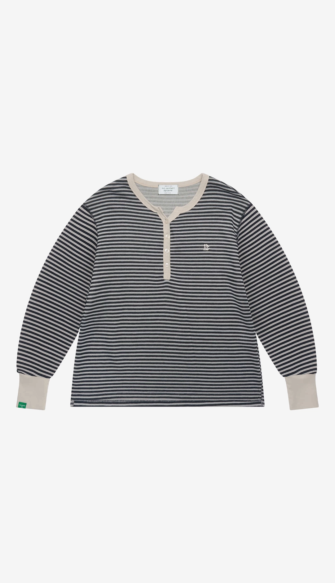 노컨텐츠 256. Tone-down Stripe T _ Ivory 상품 이미지 1