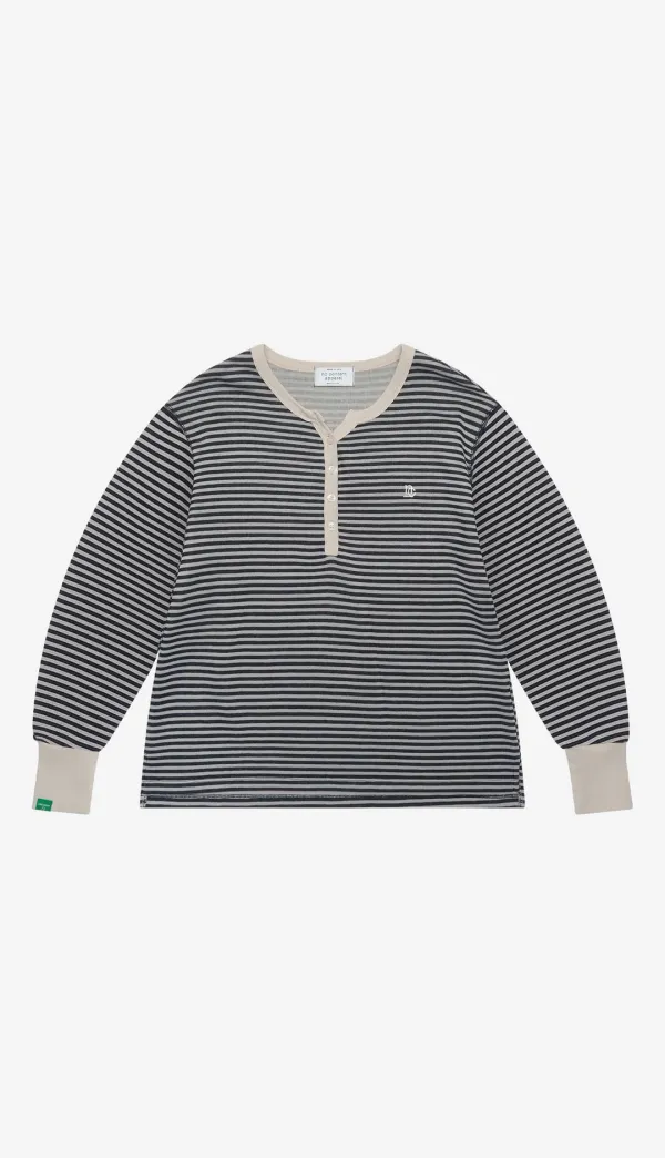 256. Tone-down Stripe T _ Ivory