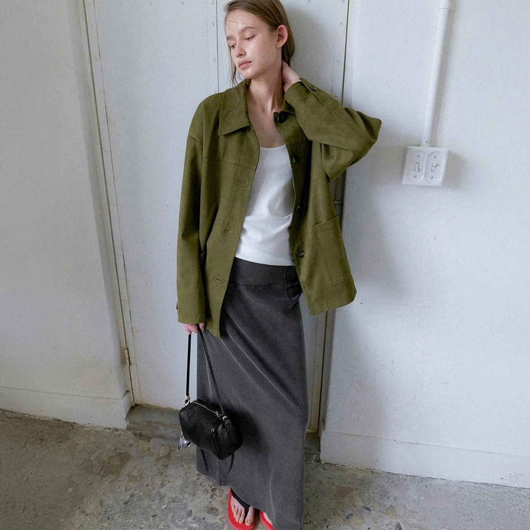 아뜰리에 나인 (JK-3075)SUEDE SET-UP CLASSIC HALF JACKET 상품 이미지 1