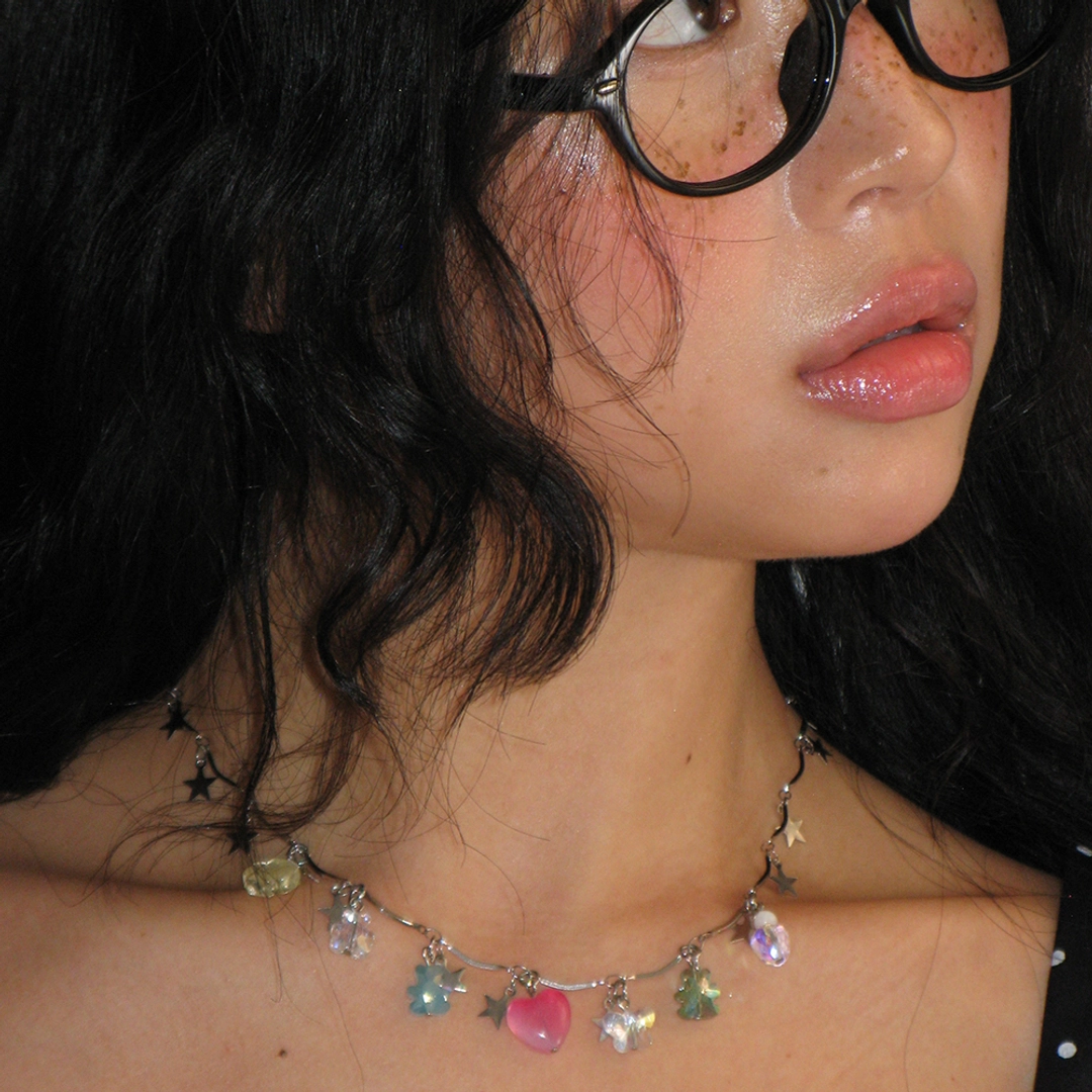 론론 STARRY DANGLING CHARMS NECKLACE 상품 이미지 1