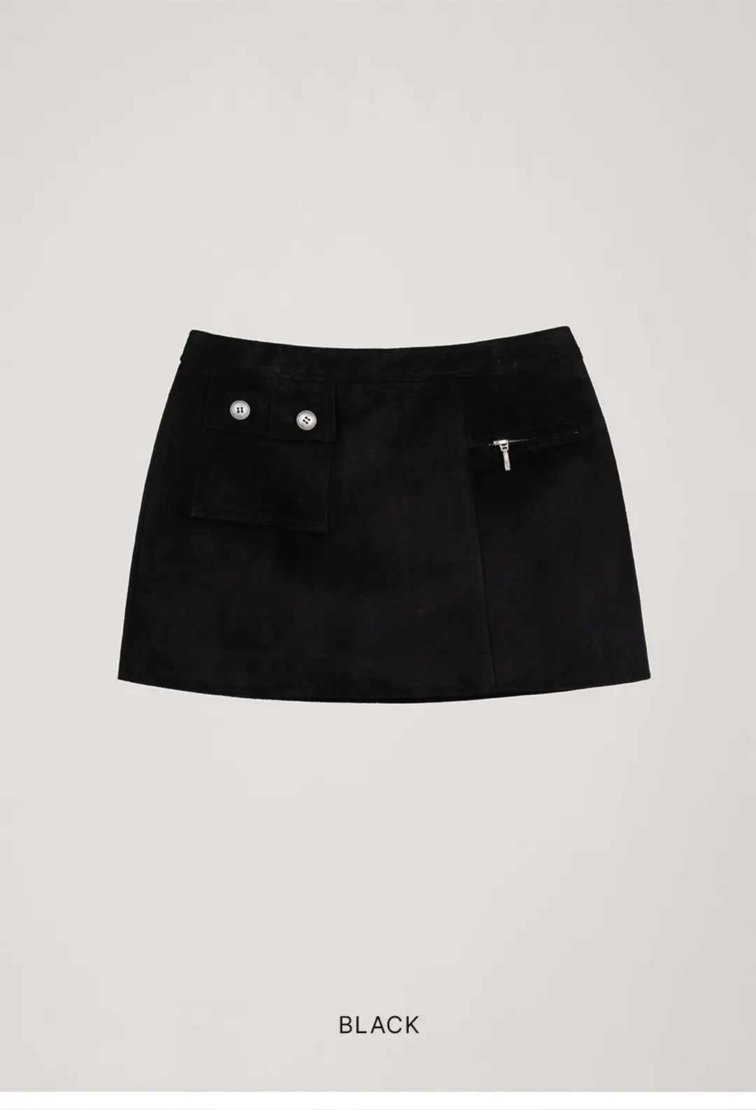 오버듀플레어 SUEDE MINI SKIRT_BLACK 상품 이미지 1