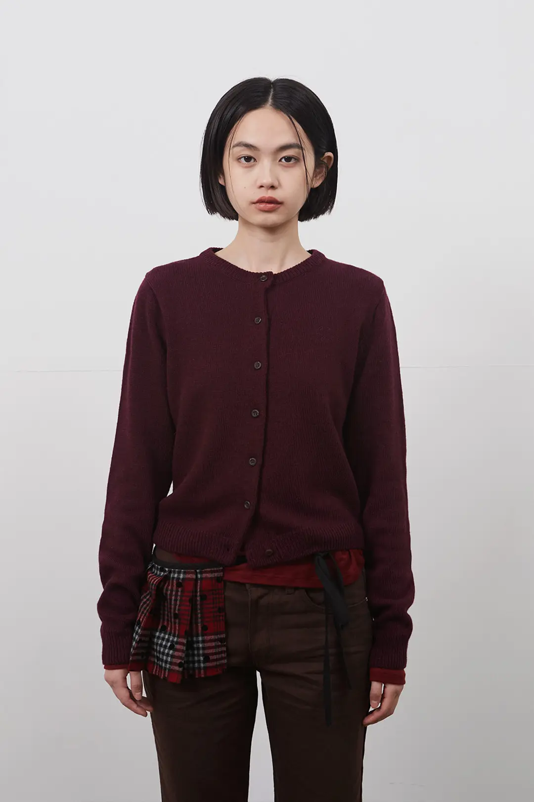 오헤시오 CHECK TWOWAY MINI SKIRT, RED BLACK 상품 이미지 2