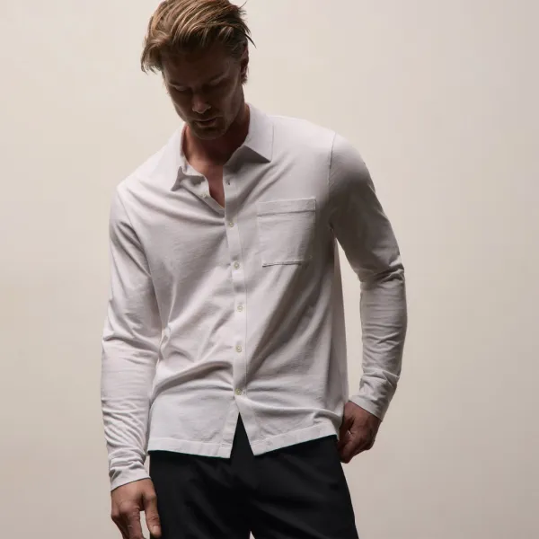 Clean Finish Jersey Shirt - White