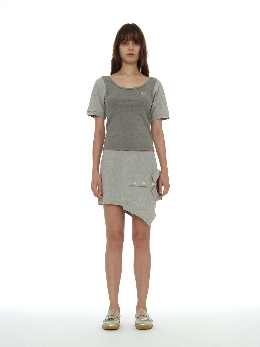파르티멘토 [WOMEN] SCOOP-NECK BAT SLEEVE TOP_MELANGE 상품 이미지 2