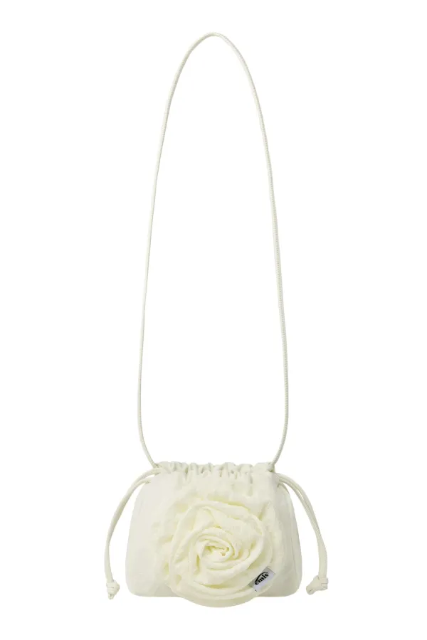 CORSAGE STRING MINI BAG-IVORY