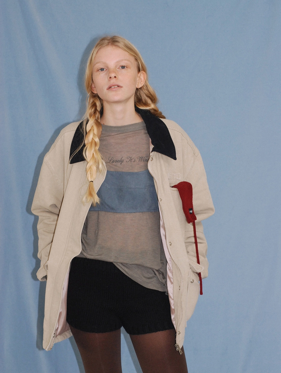 포에토 [3rd] Work shelter padded jacket - beige 상품 이미지 2