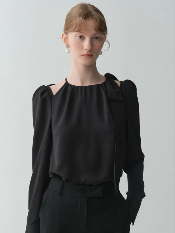 Promise Side Tie Blouse(4Color)