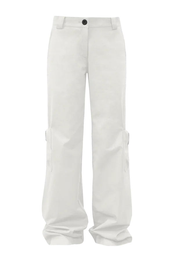 BOW CARGO PANTS (IVORY)