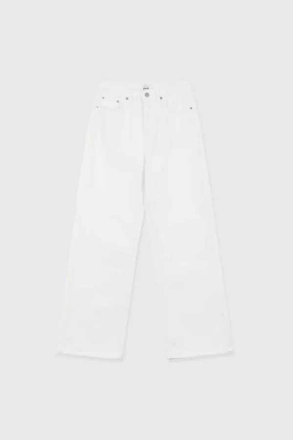 F/W Paul Semi Wide Fit Washing Denim Pants - WHITE