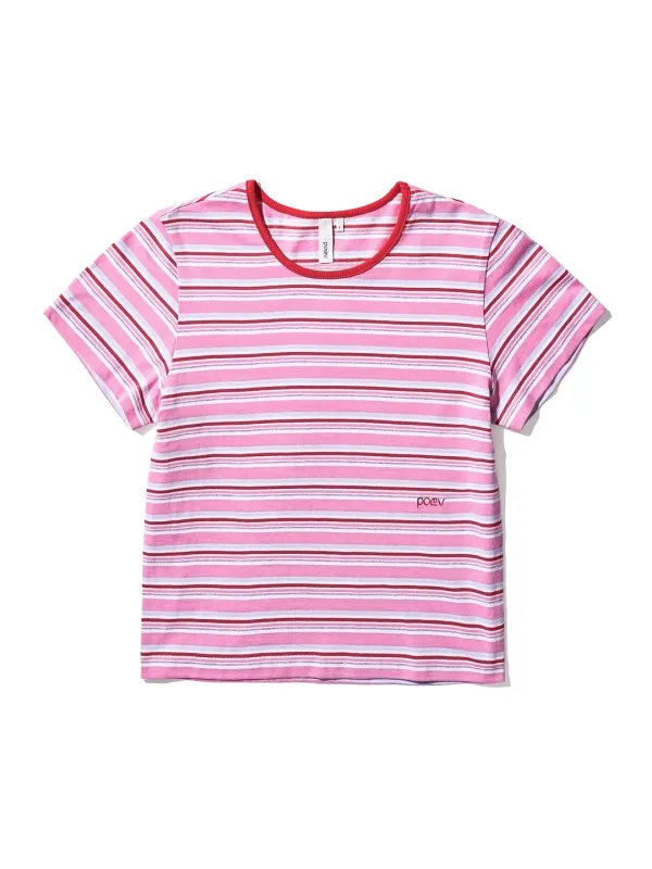 Multi Striped T-shirt - Pink