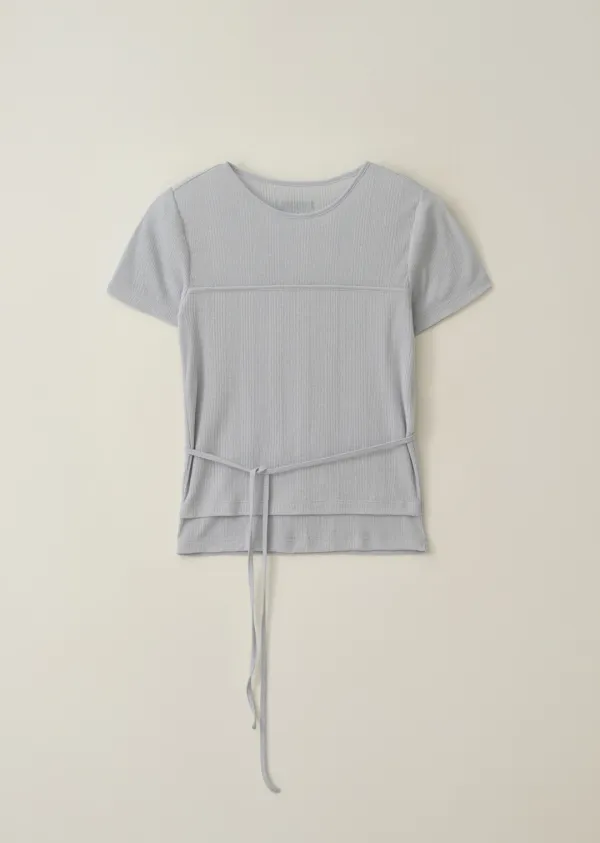 DOUBLE LAYERED T-SHIRT (soft blue)