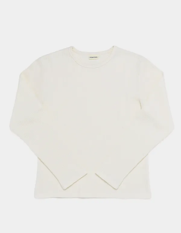 [ 3rd Re-Order ] Daily Waffle Long Sleeve Tee (White)