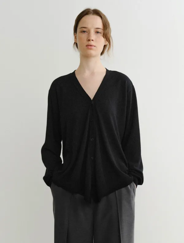 Drape Wrap Cardigan (Black)