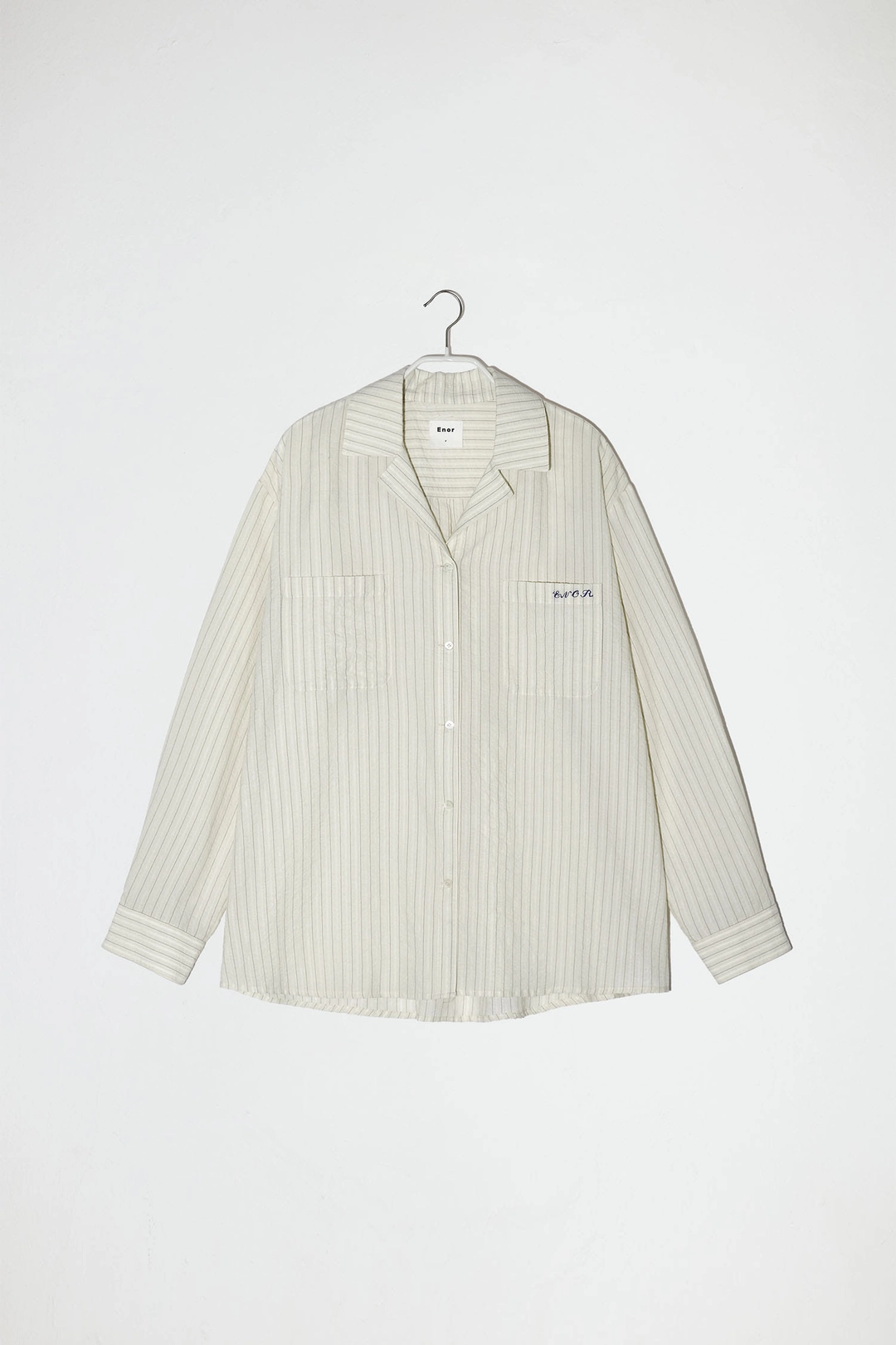 엔오르 RELAXED STRIPE PAJAMA SHIRT - IVORY 상품 이미지 1