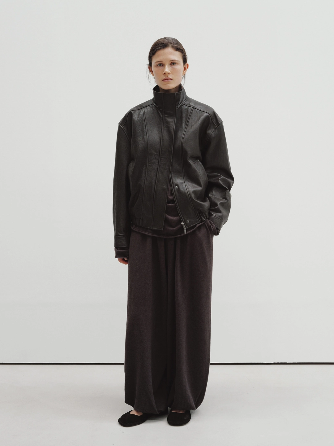 모이아 leather jumper (deep brown) 상품 이미지 1