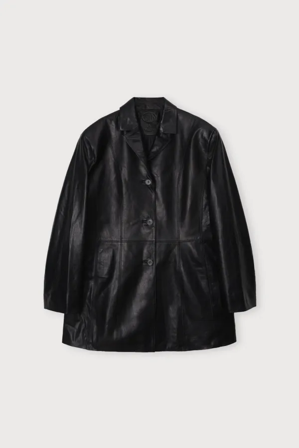 LEATHER HALF JACKET